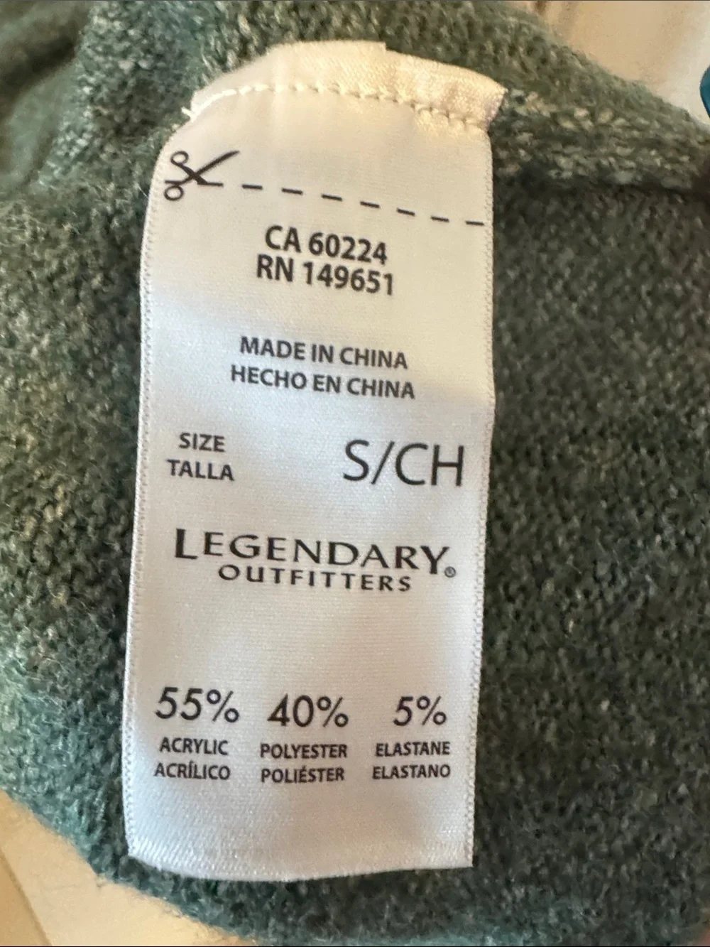 Legendary Whitetails Heathered Green Knit Crewneck N0083